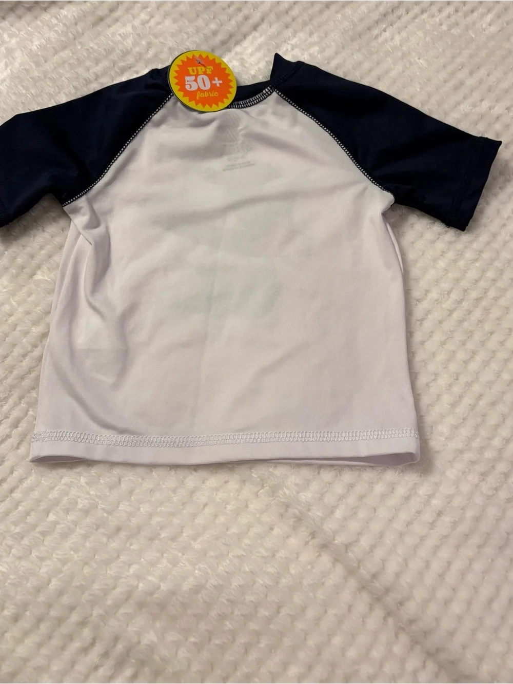 Kids UPF 50+ Sailboat Rash Guard Swim Shirt - Navy/White/Red 2 for $ 25/